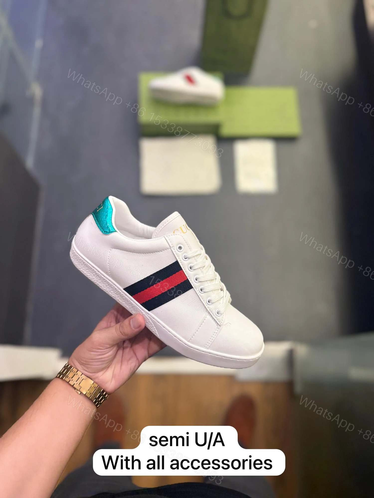 View 6 of FIRST COPY GUCCI ACE TOP SNEAKER FOR MEN