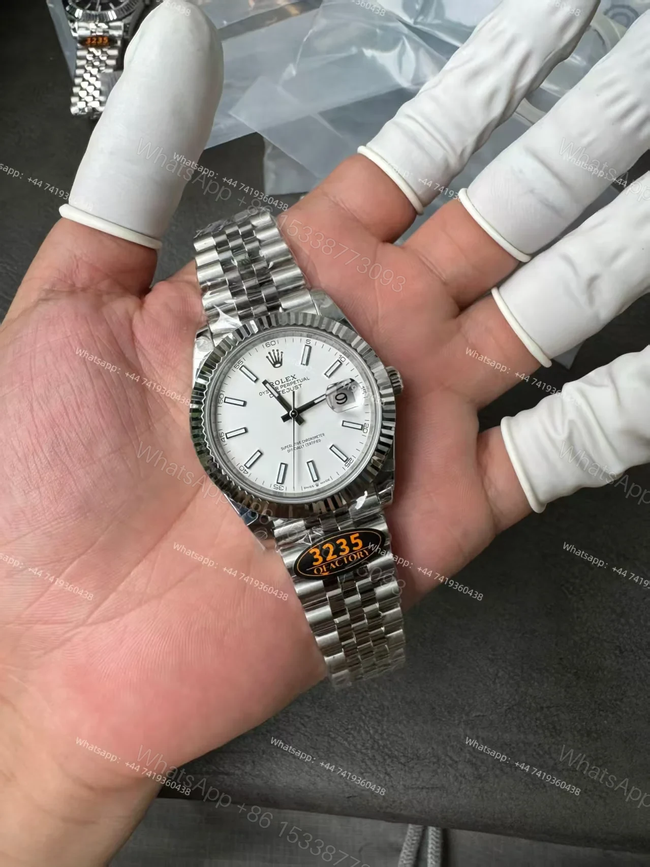 View 3 of Rolex Datejust M126334-0010 1:1 Replica White Dial Jubilee 41MM 3235 Movement Super Clone Watch