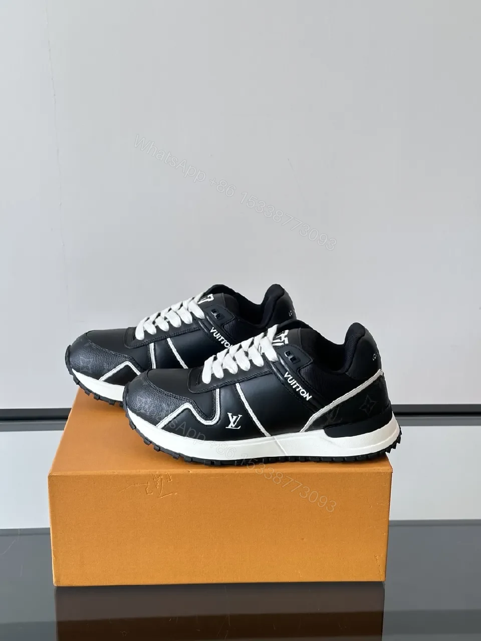 View 2 of Monochrome Luxe High-Top Sneaker with Premium Leather Comfort