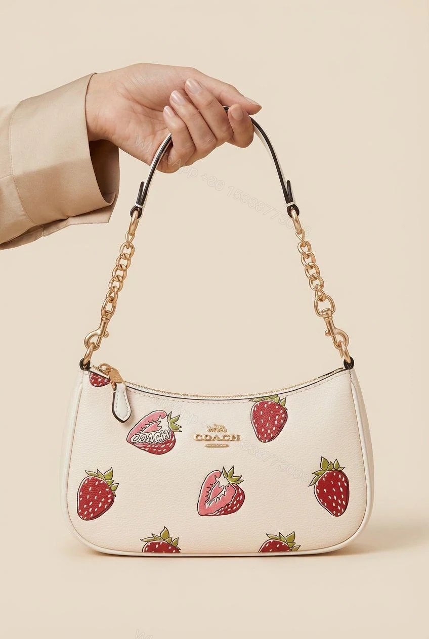 Coach Teri Shoulder Bag Signature Canvas Printed Strawberry First Copy | AAA+ Replica — view 1