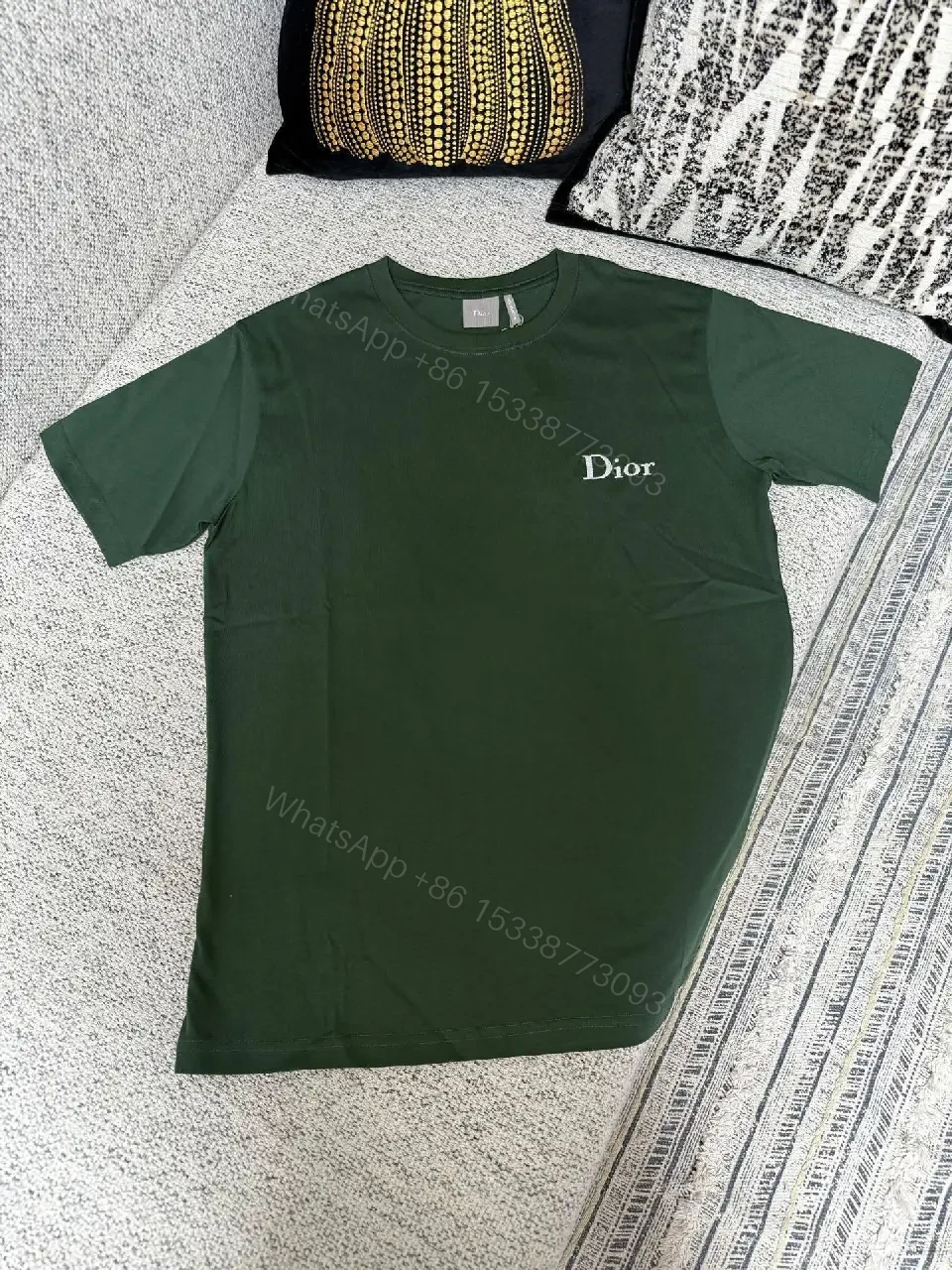 View 5 of Forest Green Minimal Logo Tee — Comfortable Everyday Luxury