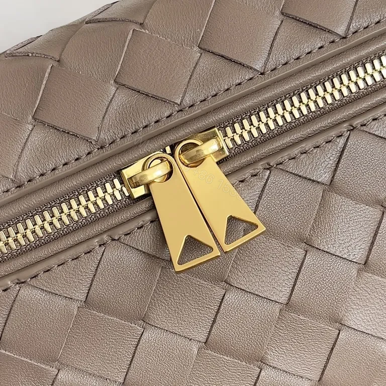 View 7 of Textured Leather Bottega-Inspired Compact Crossbody Bag