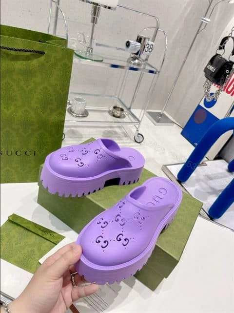 View 5 of GUCCI WONMEN’S PLATFORM PERFORATED G SANDAL – SDG015