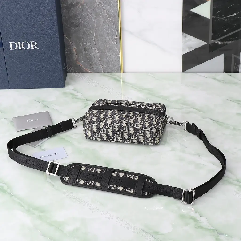 View 6 of Chic Micro-D Dioriac Shoulder Bag: Designer Pattern, Elevated Edge