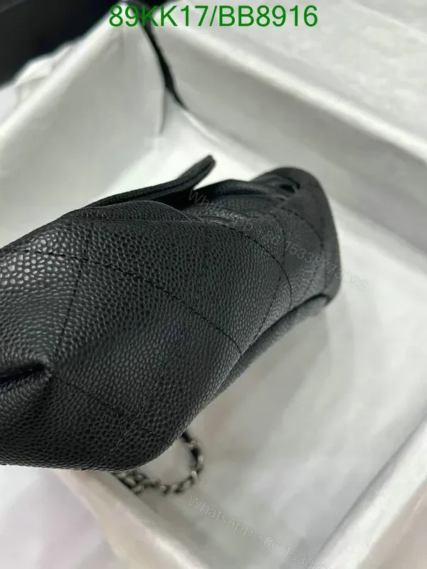 View 5 of Chanel Small Half Moon Bag in Black Caviar HV7421