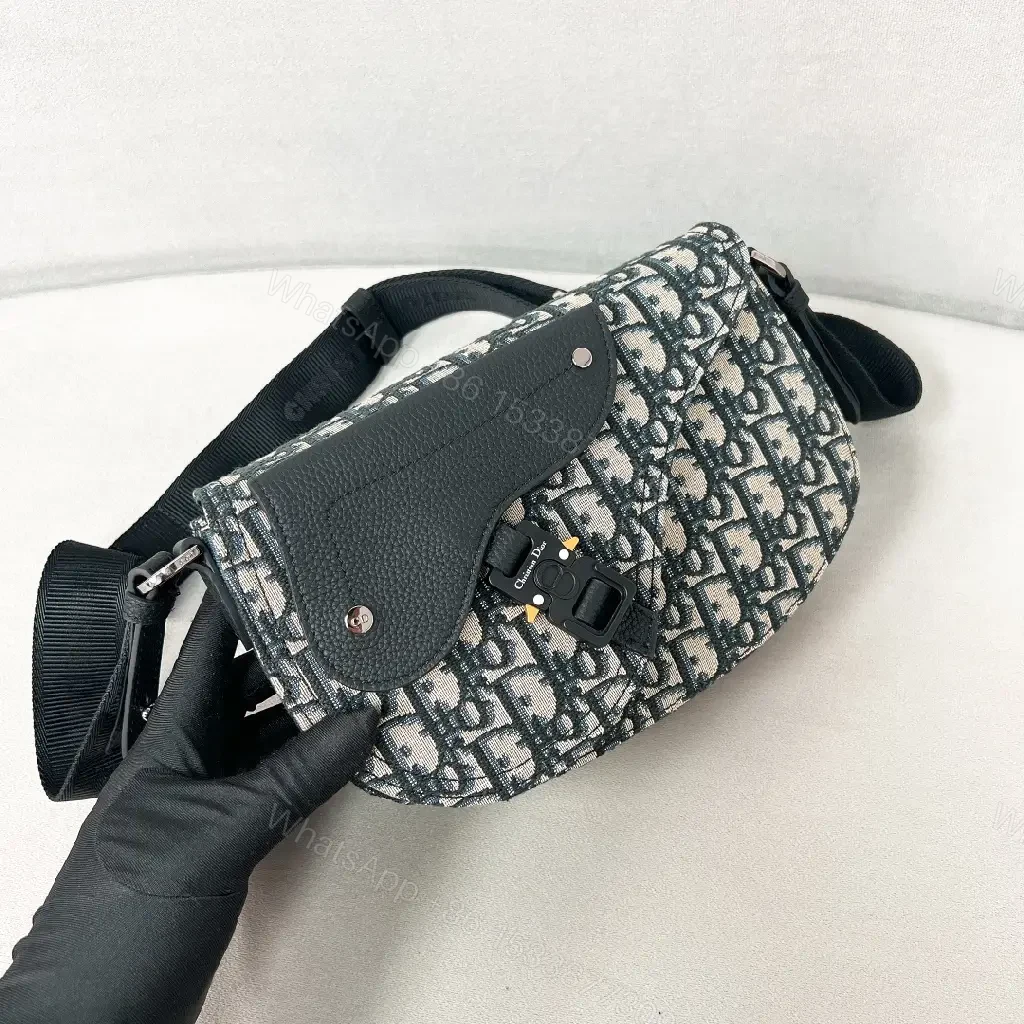 View 9 of Chic Monogram Crossbody Bag: Textured Leather, Modern Utility