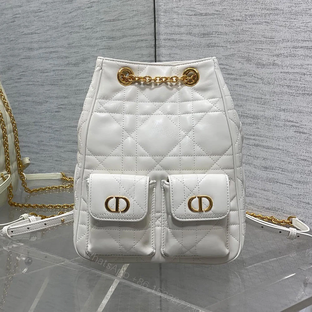 View 2 of Dior Medium Dior Caro Multicarry Backpack with Chain(HIGH-END GRADE)
