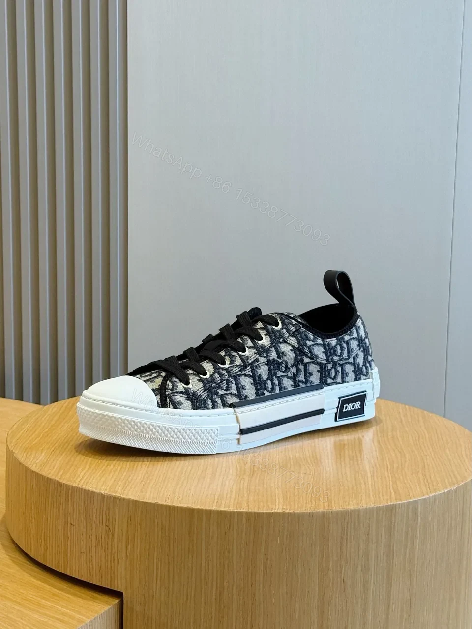 View 2 of Black & White Monogram Sneaker: Luxe Everyday Comfort