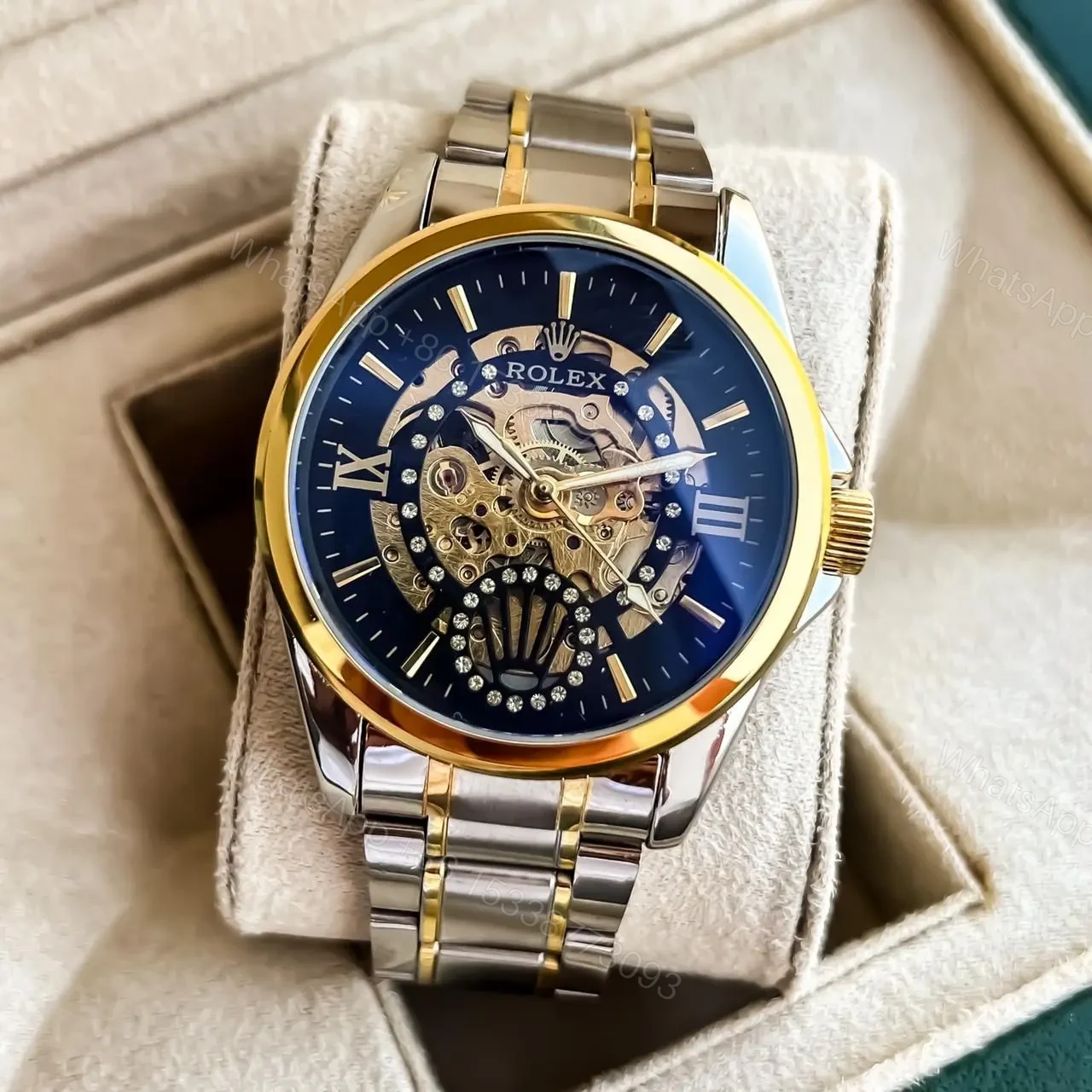 Rolex Silver Golden Chain — view 1