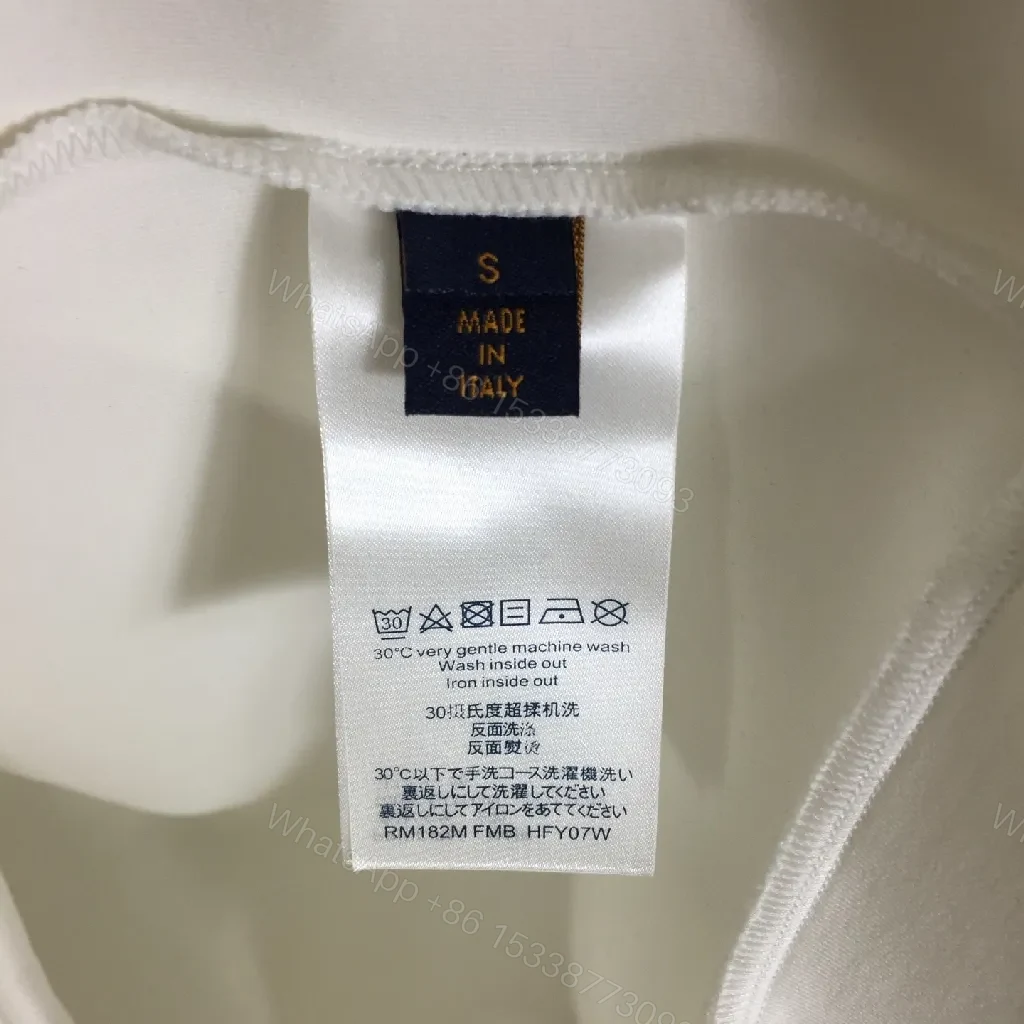 View 7 of White Crewneck Sweatshirt with Multicolor Monogram Accent