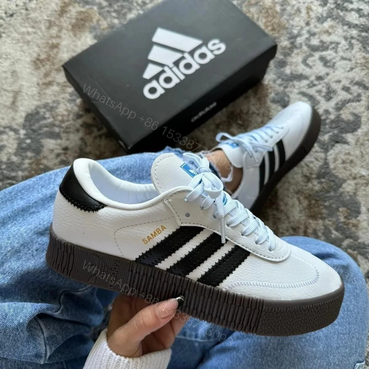 View 2 of First Copy Adidas Originals Sambarose White