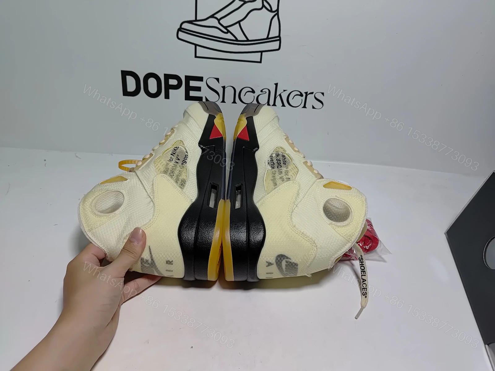 View 10 of OFF White x Air Jordan 5 Retro SP Sail DH8565-100