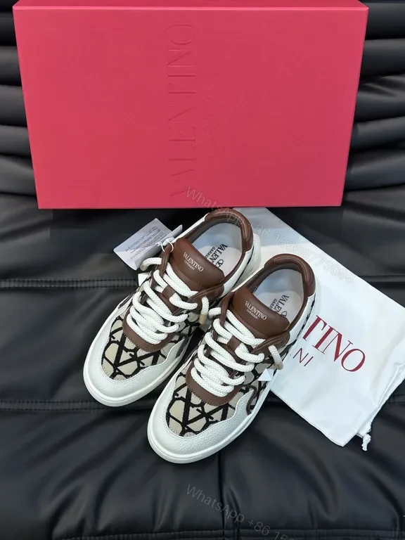 View 7 of Valentino Garavani High-Top Sneakers: Brown Leather Luxe