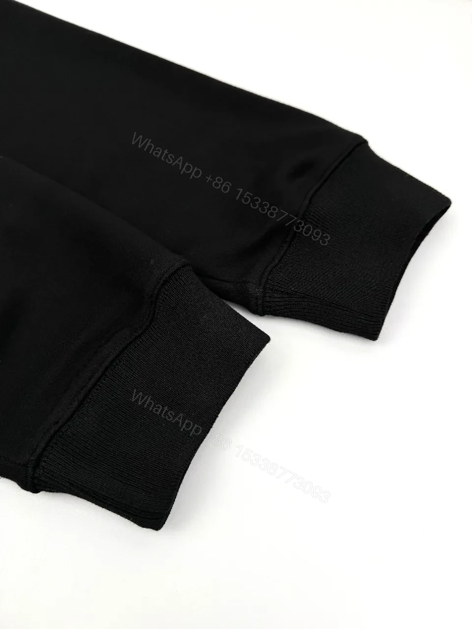 View 2 of Black Hoodie with Brown Lined Hood - Premium, Minimalist, Cozy Comfort