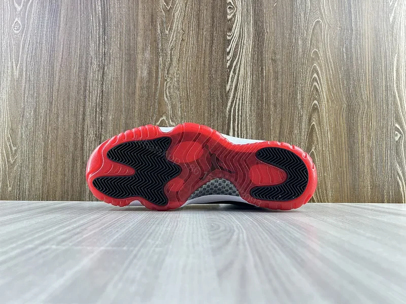 View 8 of Black & White Contrast Runner with Bold Red Sole Sneakers