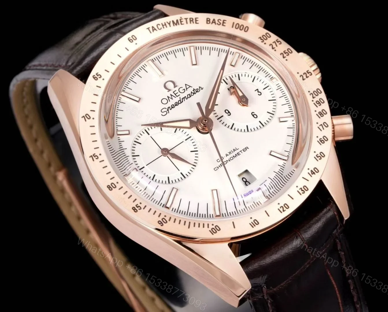 View 3 of Omega Speedmaster Broad Arrow Red Gold Enamel 3654.20.31