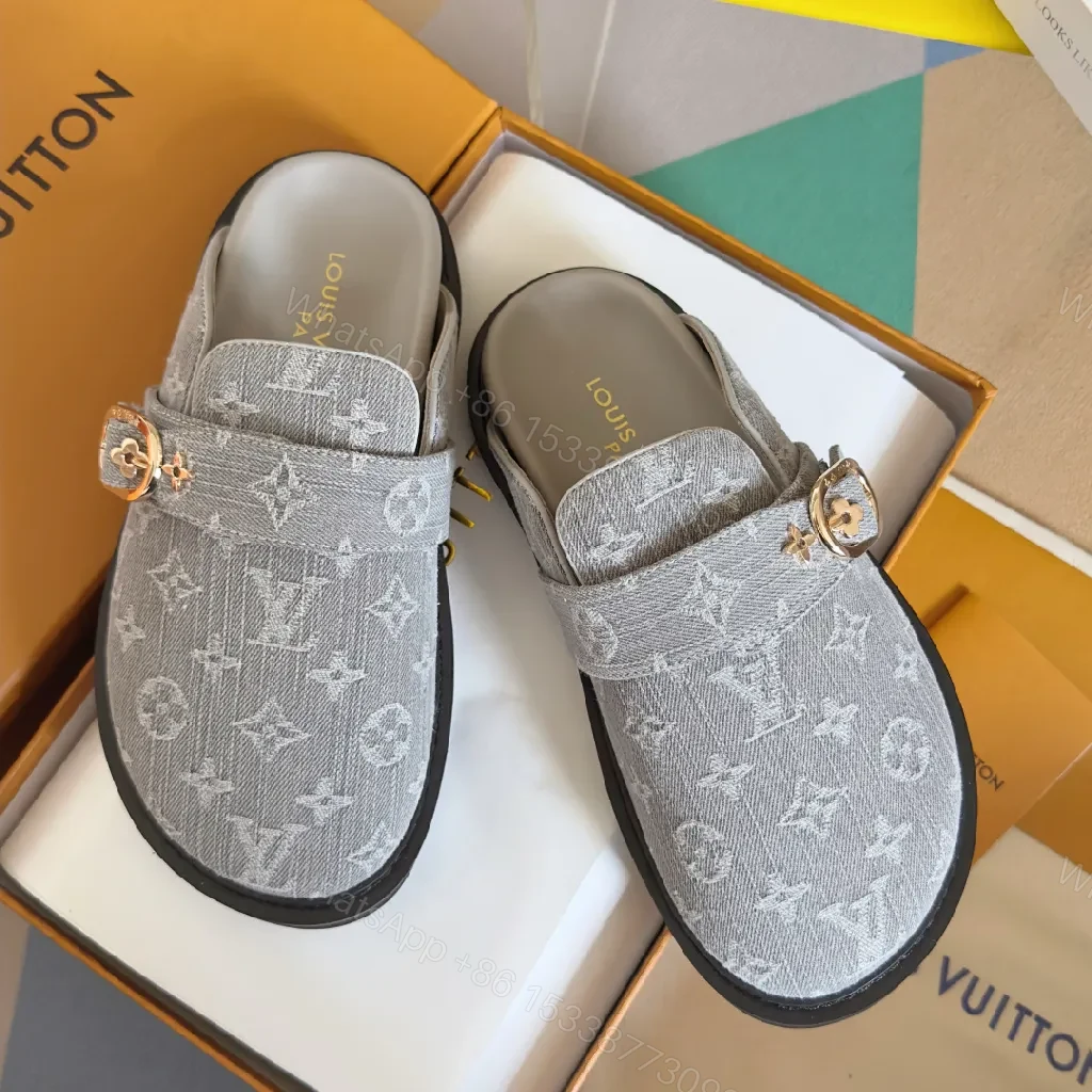 View 8 of Soft Monogram Velour Mules: Elevated Casual Luxury