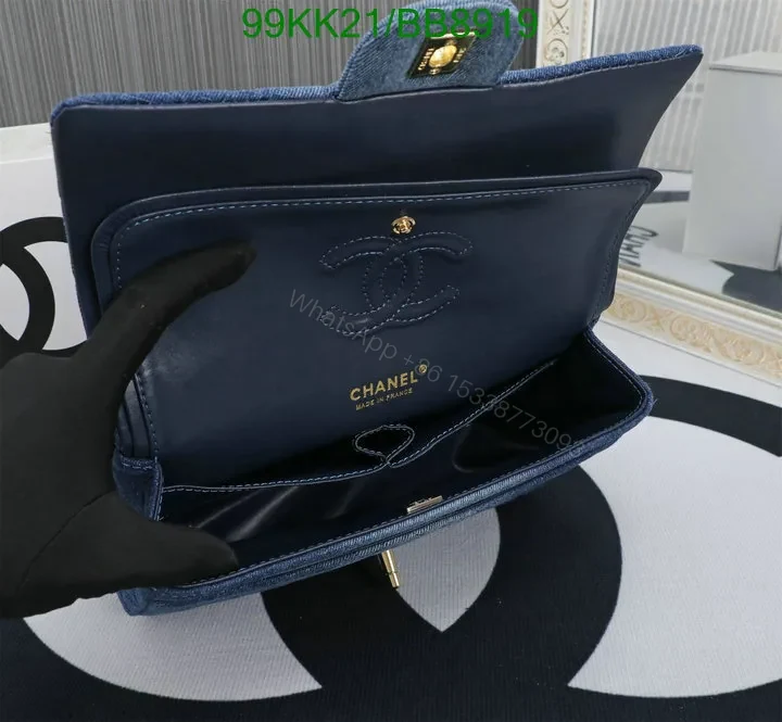 View 9 of Chanel Washed Denim Shoulder Bag in Sky Blue BB5678 – Effortless Fashion Accessory