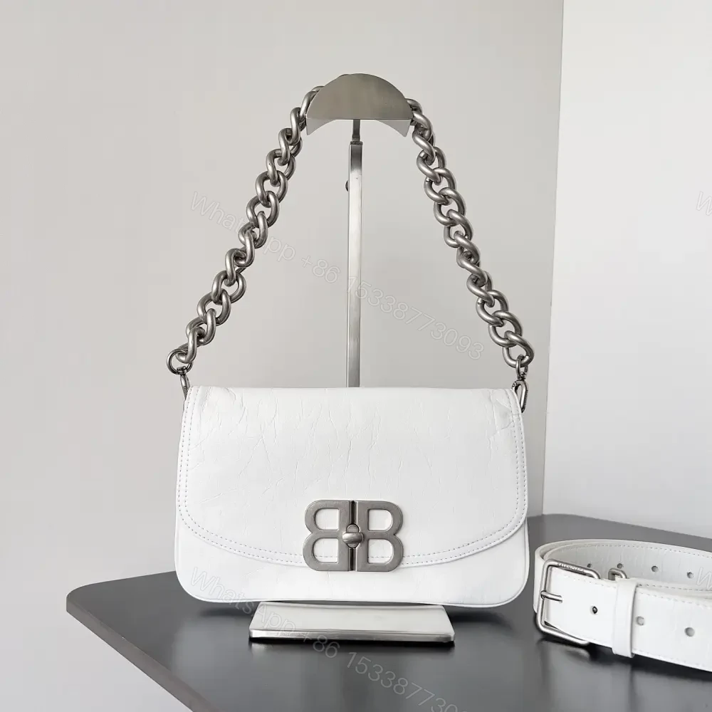 高仿Balenciaga*BBSolt系列腋下包白色S — view 1