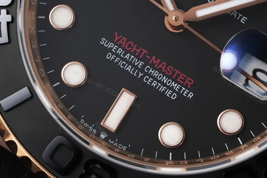 View 5 of C+ Factory Clean Factory Rolex Yacht-Master Rose Gold Black Rubber
