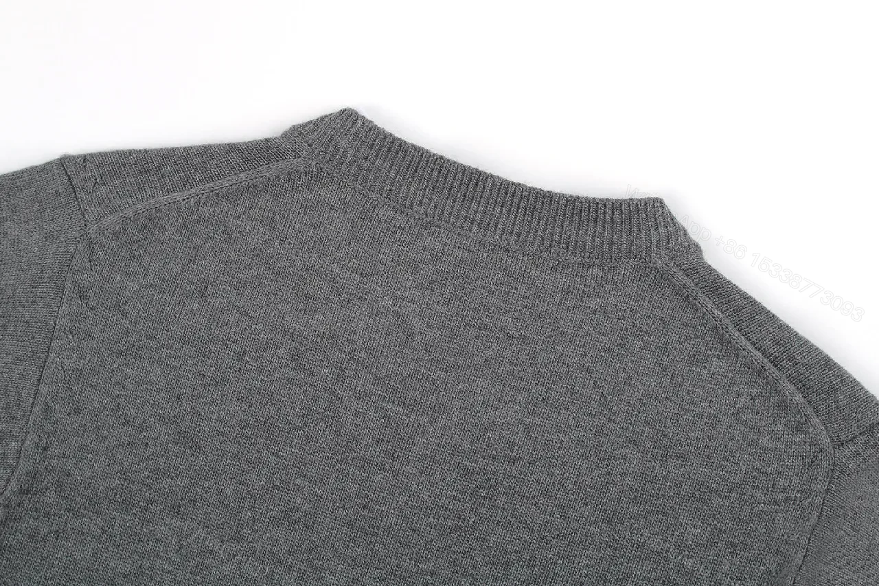 View 6 of Soft-Knit V-Neck Layer: Textured Weave Knit Sweater with Underlayer Contrast