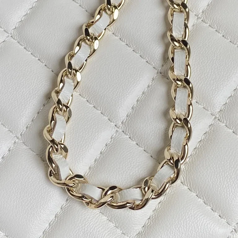 View 2 of Chanel-Inspired Quilted Mini Bag: White, Gold, Luxe Everyday