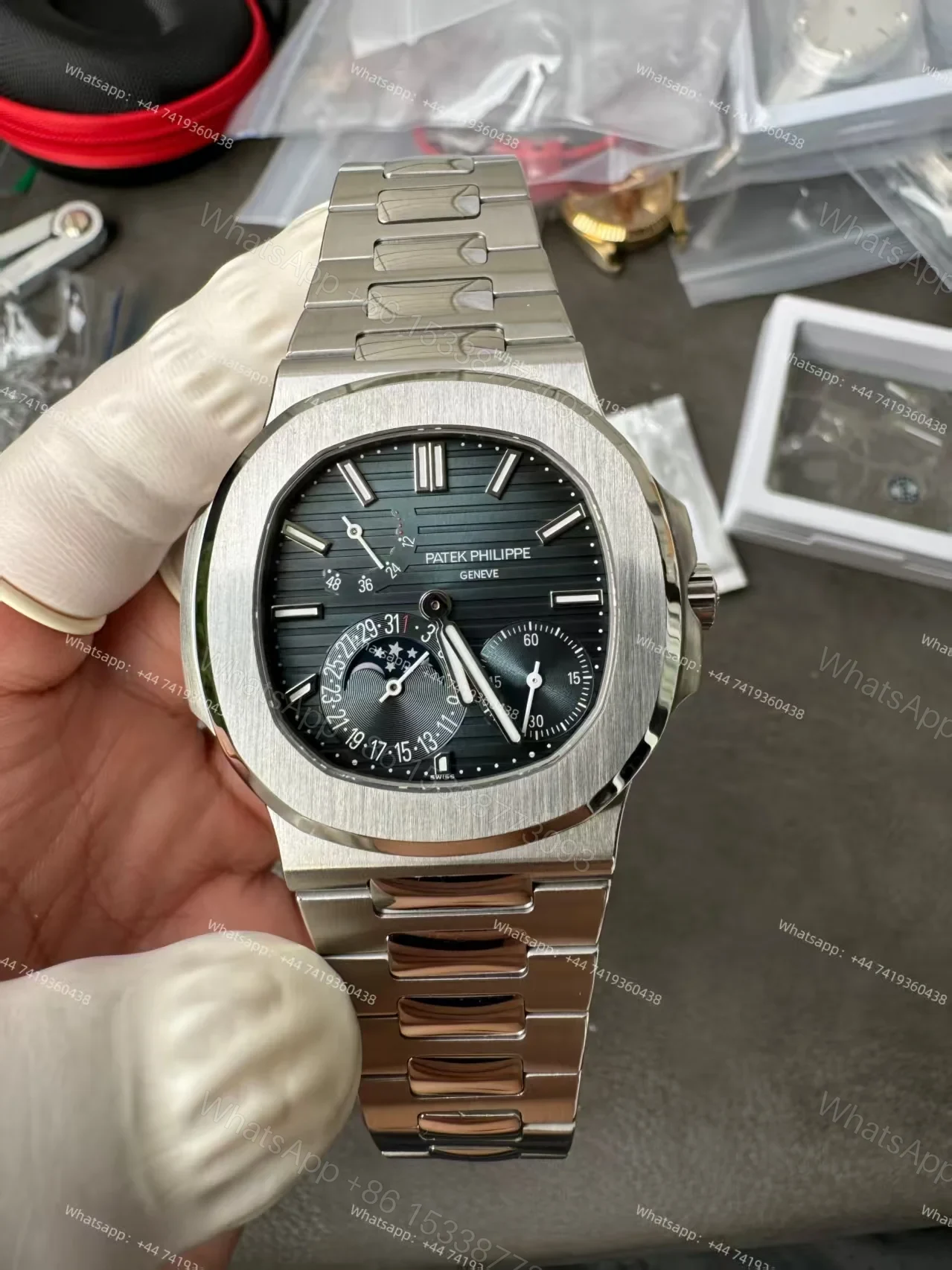 View 9 of Patek Philippe Super Clone Nautilus 5712/1A-001 Moon Phase 40MM