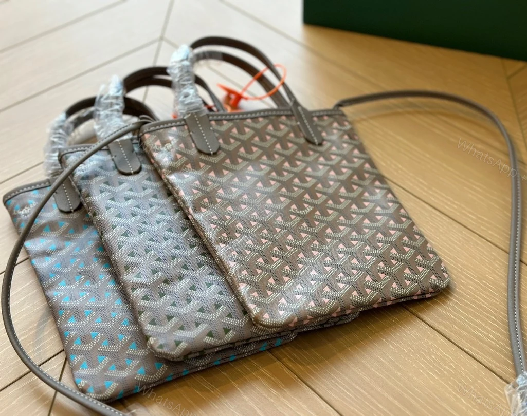 View 4 of GOYARD POITIERS CLAIRE VOIE BAG GREGE BLUE 24CM