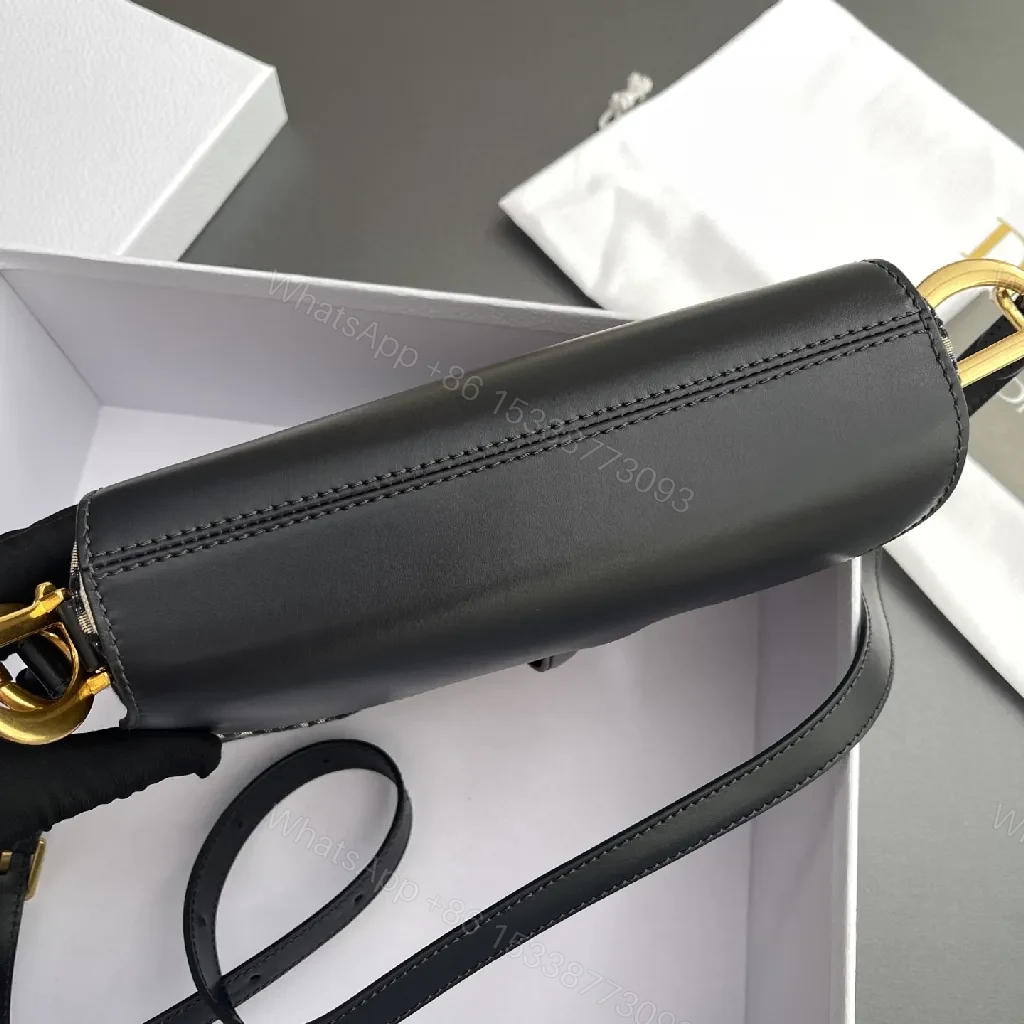 View 3 of Chic Saddle Bag: Monogram Jacquard, Leather Trim, Gold Hardware, Everyday Versatility