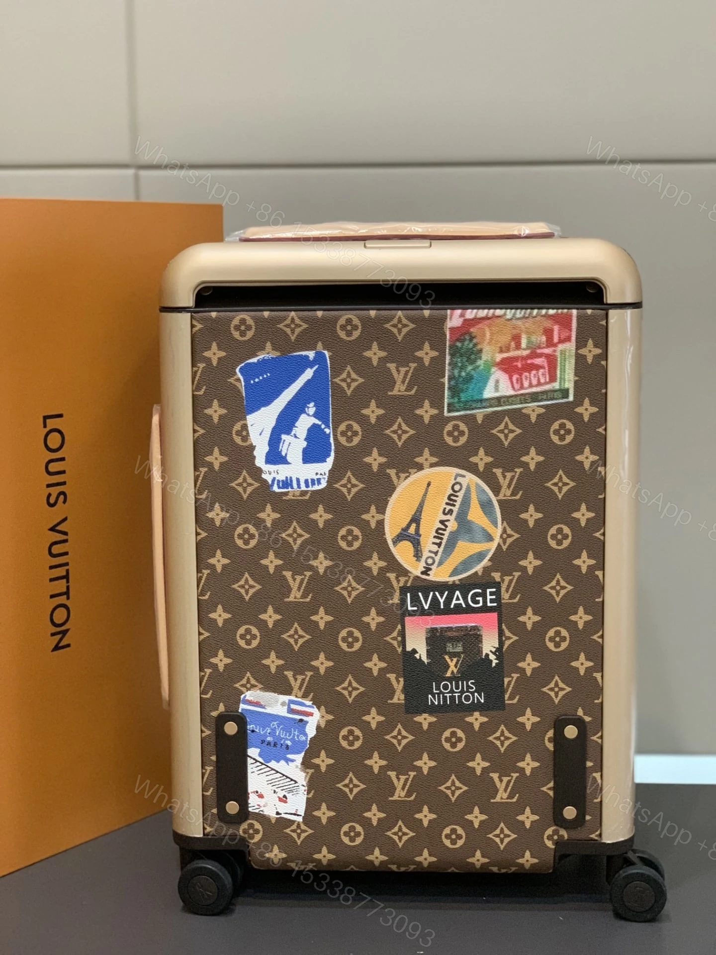 View 7 of Louis Vuitton Horizon 55 Suitcase Monogram Coated Canvas Sticker Prints 55Cm M24959