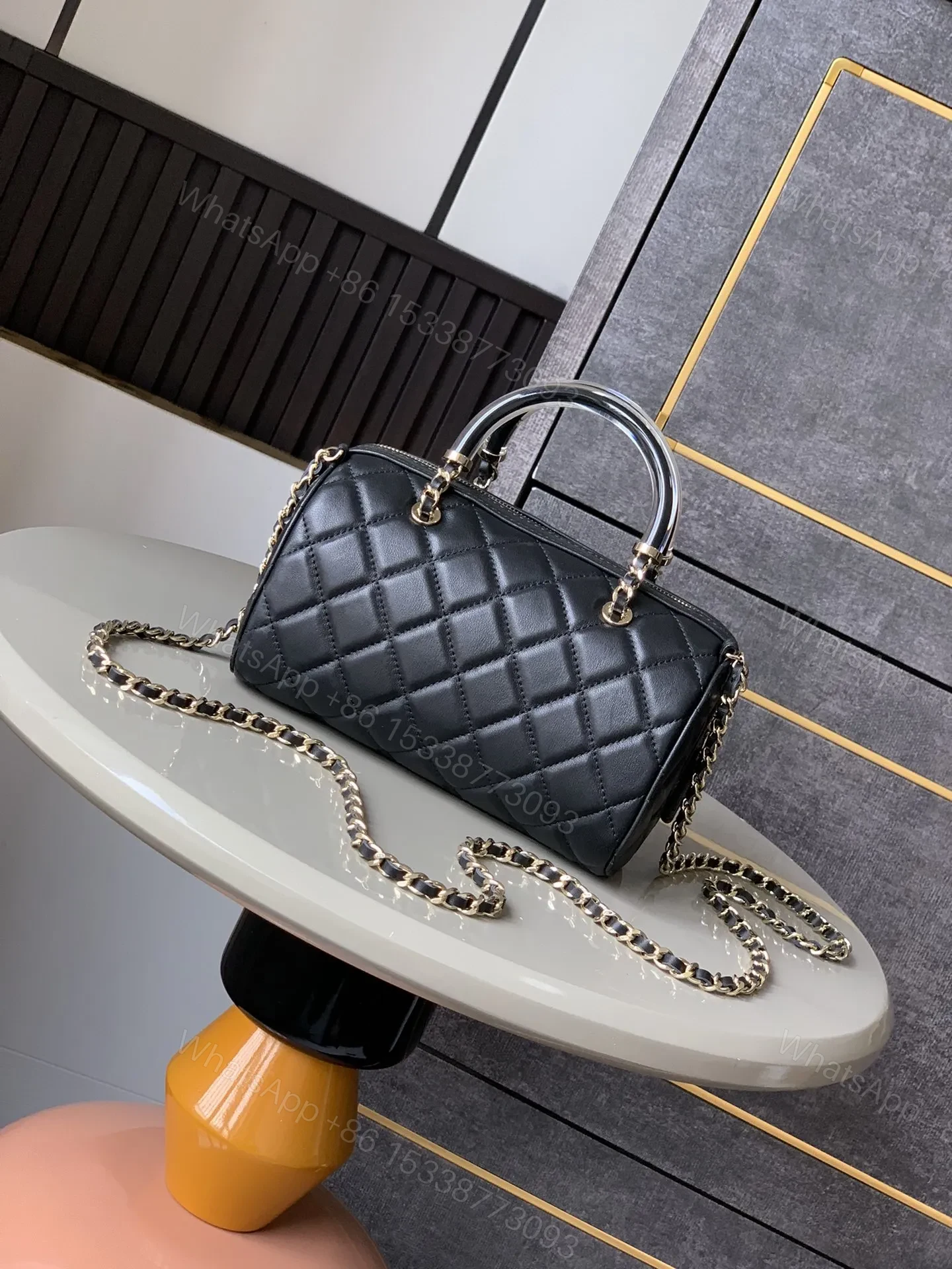View 4 of Chanel Matelasse Black Shoulder Bag Leather
