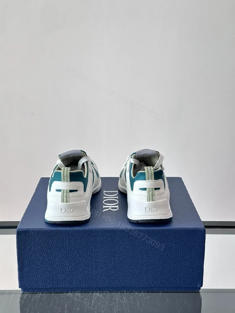 View 2 of White & Teal Luxe High-Tops: Modern Sport-Chic Comfort