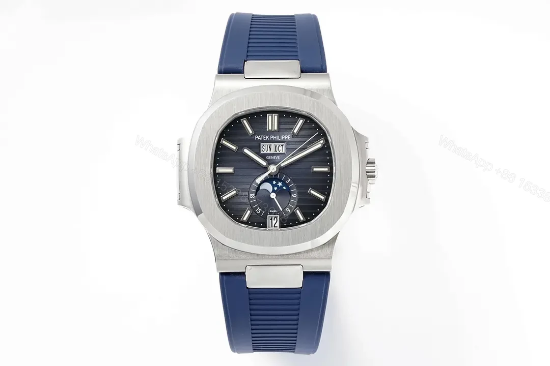 MP Factory Patek Philippe Blue Nautilus Rubber Watch — view 1