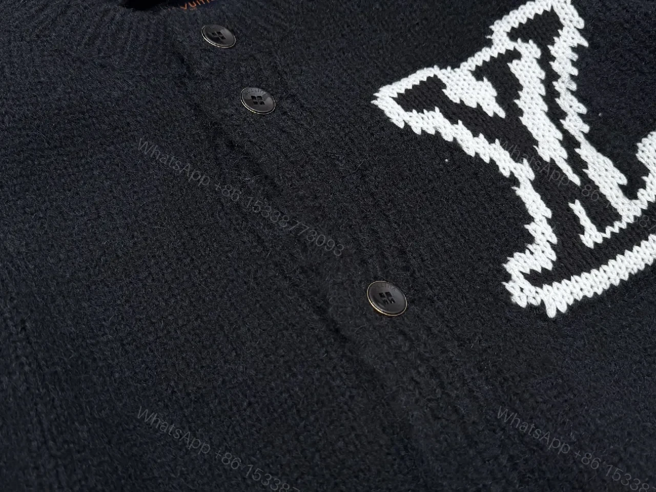 View 7 of Cozy Luxury Cardigan Jacket with Signature Logo