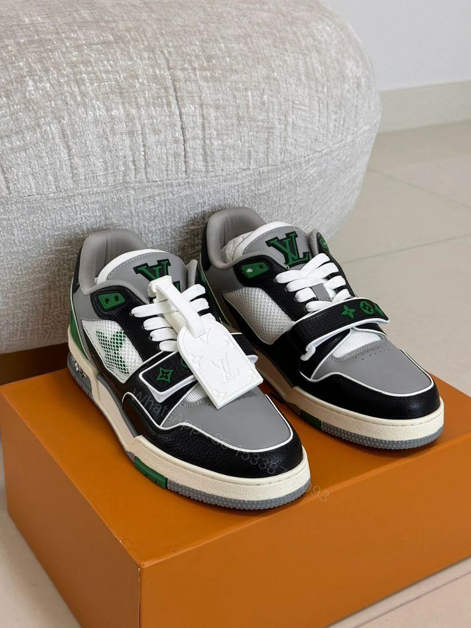 View 3 of Design Louis Vuitton Unisex LV Trainer Sneaker