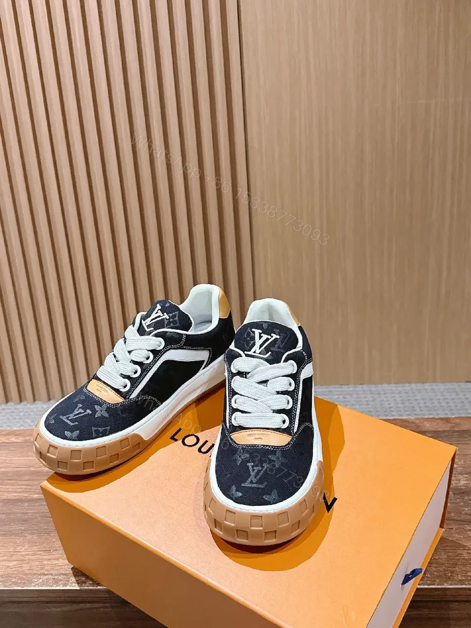 View 2 of Monogram Knit Athletic-Chic High-Tops with Suede Accents