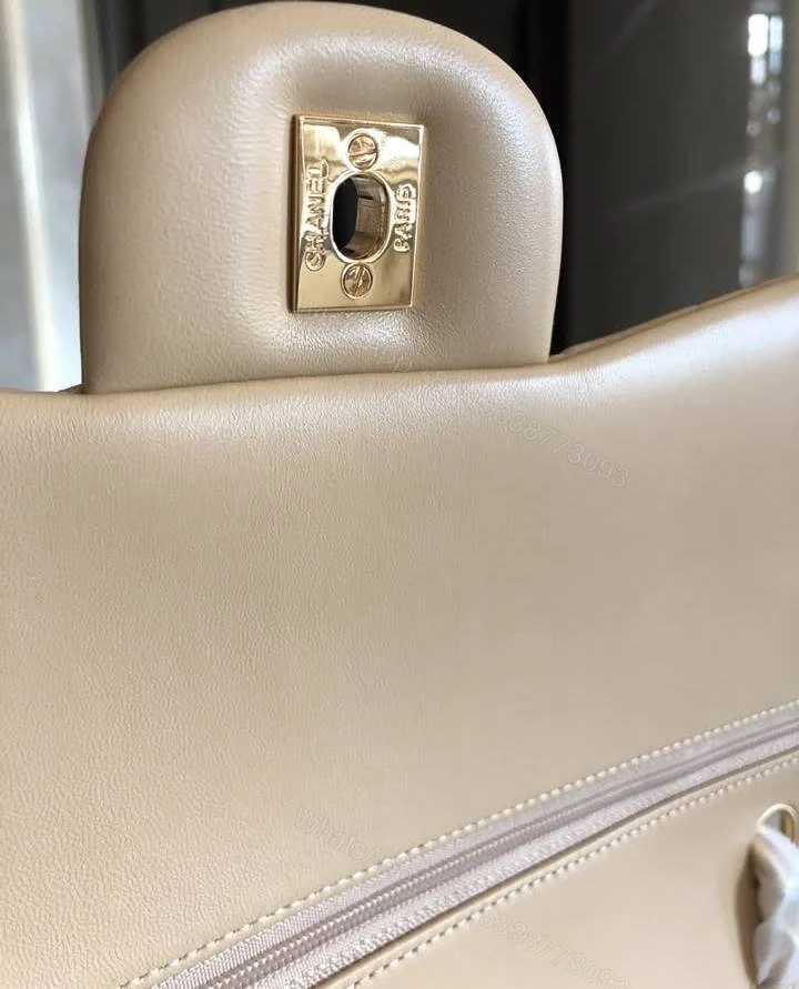 View 8 of Replica Chanel Classic Double Flap Beige Bag