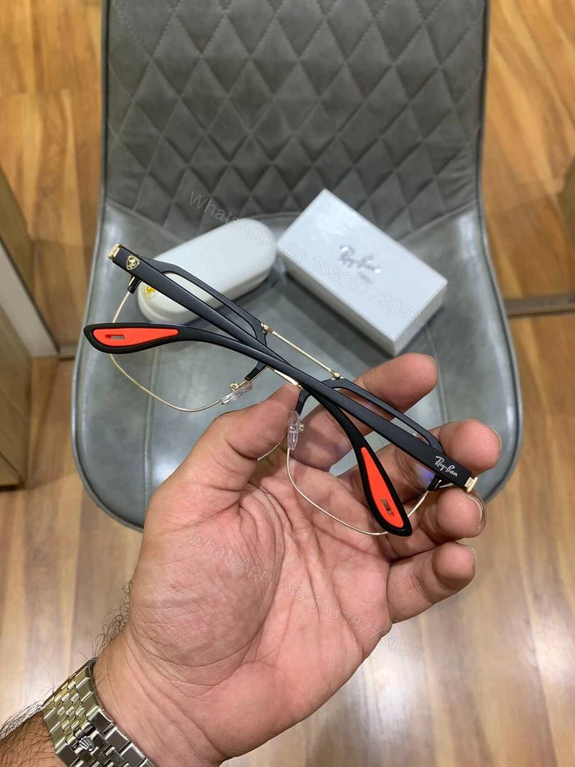 View 5 of First Copy RayBan 04 Gold Plano Sunglasses