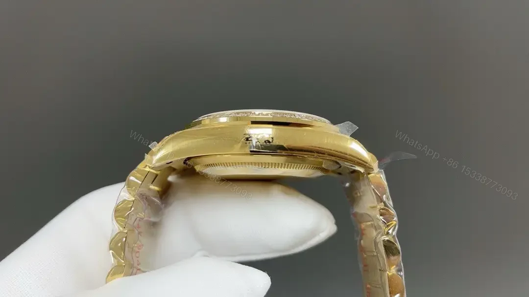 View 5 of Rolex Day-Date 36 128348RBR Diamond Champagne Dial President Bracelet Watch 128348RBR-0026