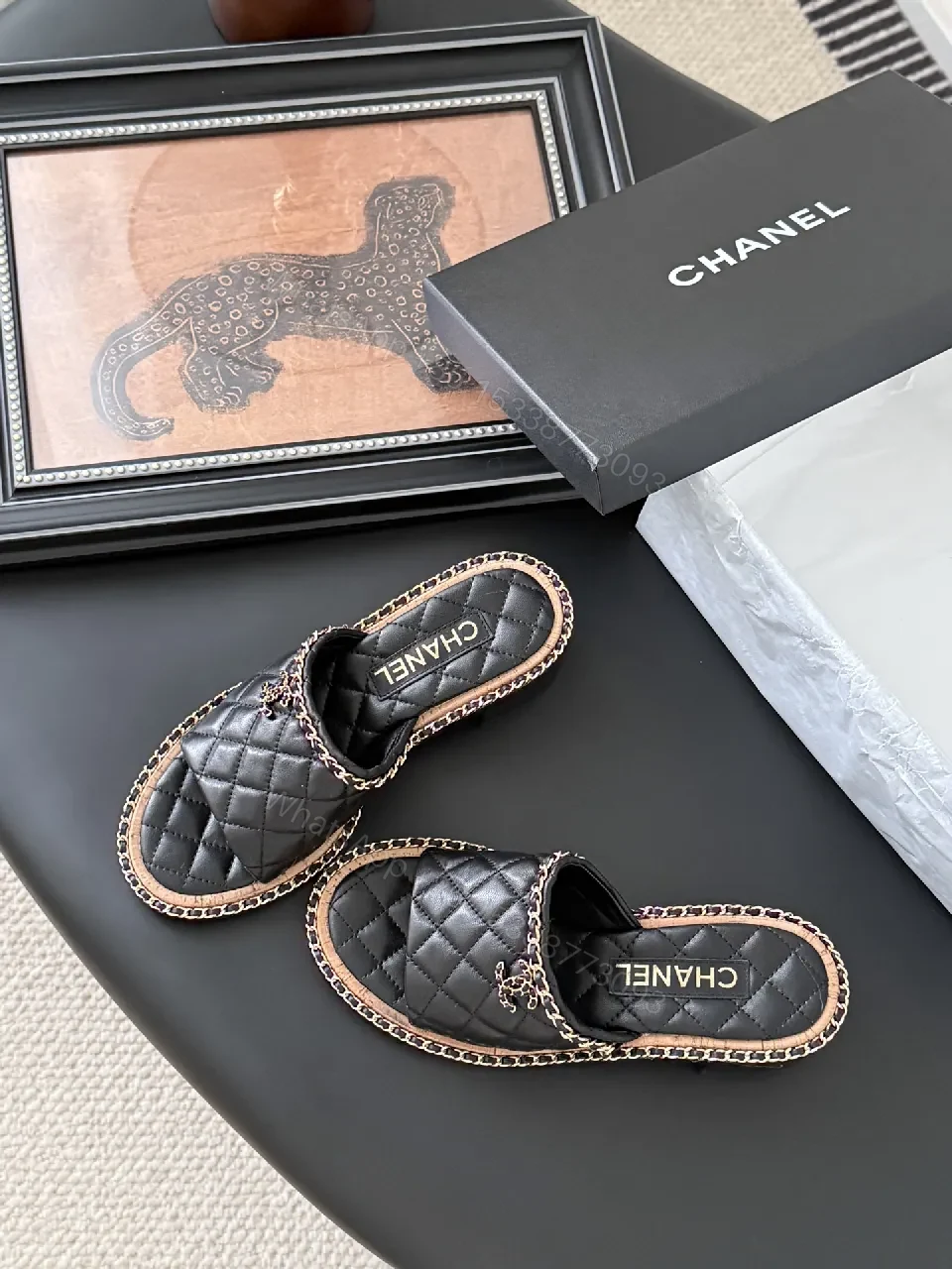 View 3 of Quilted Leather Sandals: Luxe Chanel-Style Comfort