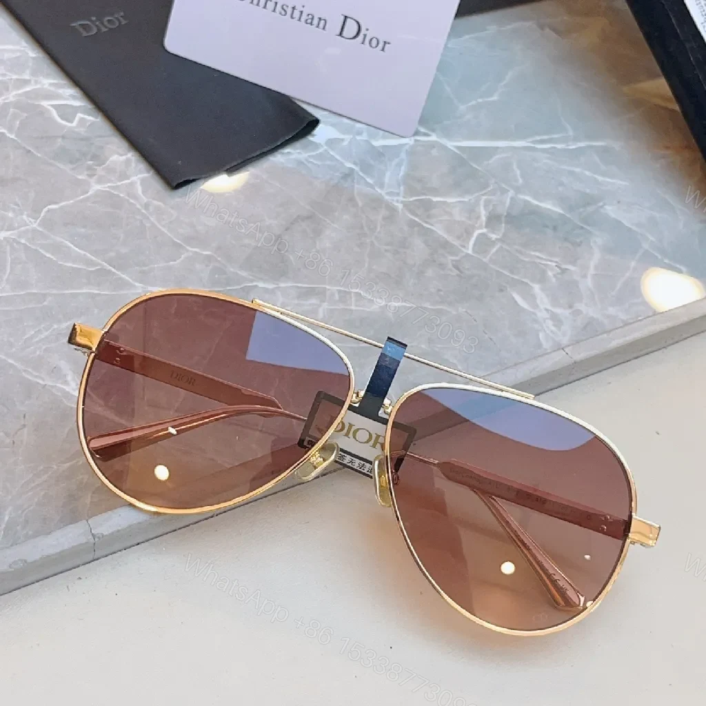 View 5 of Gold-Tone Aviator Sunglasses with Gradient Lenses, Luxe UV Protection