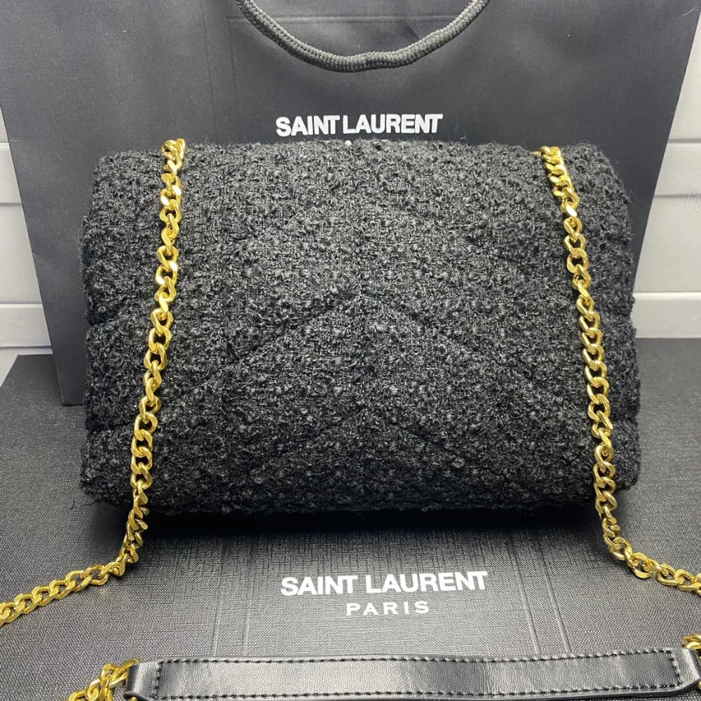 View 5 of Saint Laurent Small Loulou Boucle Bag Black 23Cm