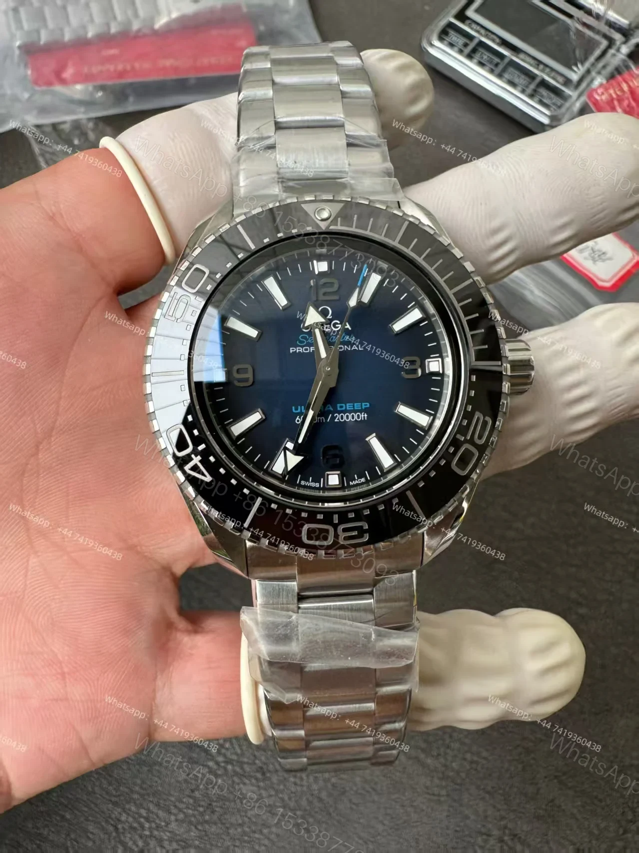 View 7 of Omega Super Clone Seamaster Ocean Planet 6000M 45.5 MM 215.30.46.21.03.001