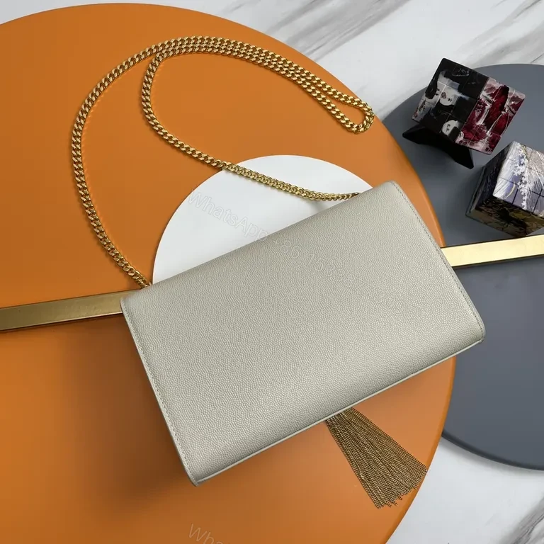 View 4 of Chic Soft-Grain Clutch: Gold-Hardware, Convertible Strap Bag