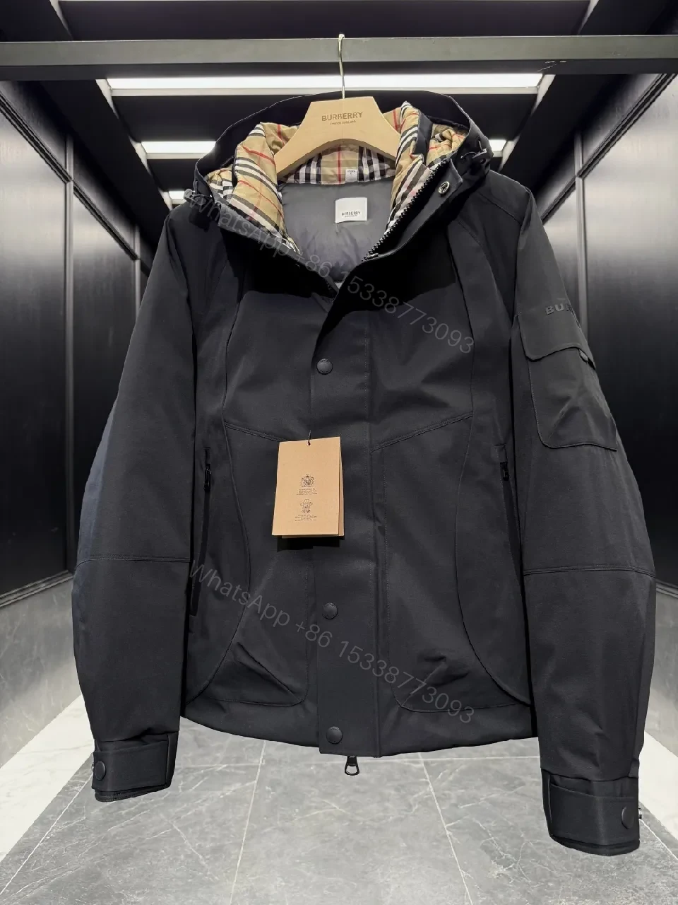 All-Weather Parka with Plaid Liner, Minimalist Luxury Coat — view 1