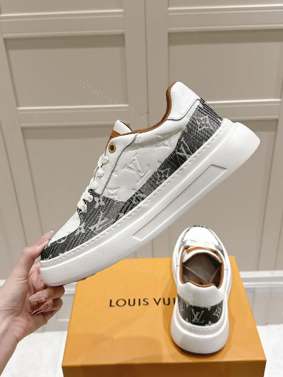 View 9 of Casual Luxe LV-Patterned Sneakers: Modern City Comfort
