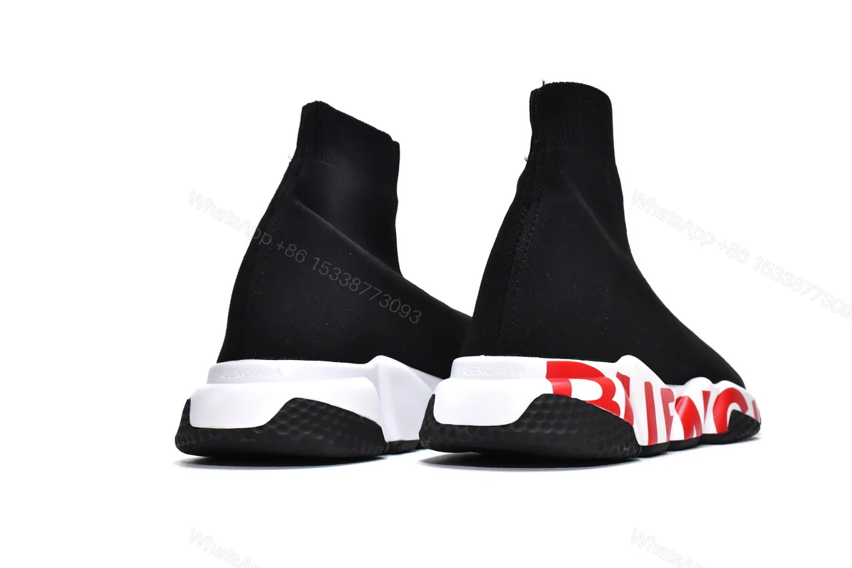 View 4 of Balenciaga Speed Black(red word)