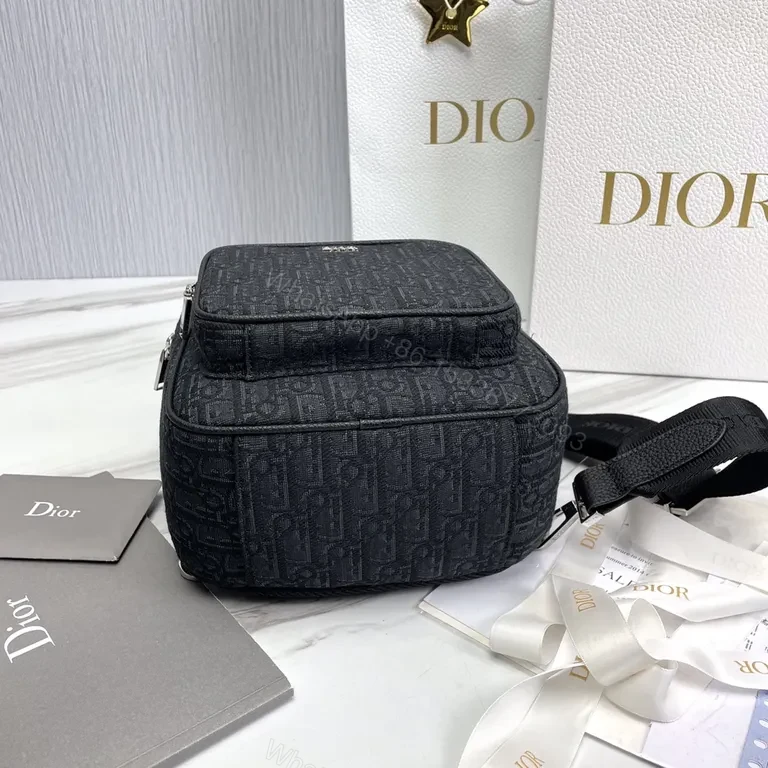 View 9 of Monogram Dior Oblique Backpack â€“ Black, Everyday Luxury