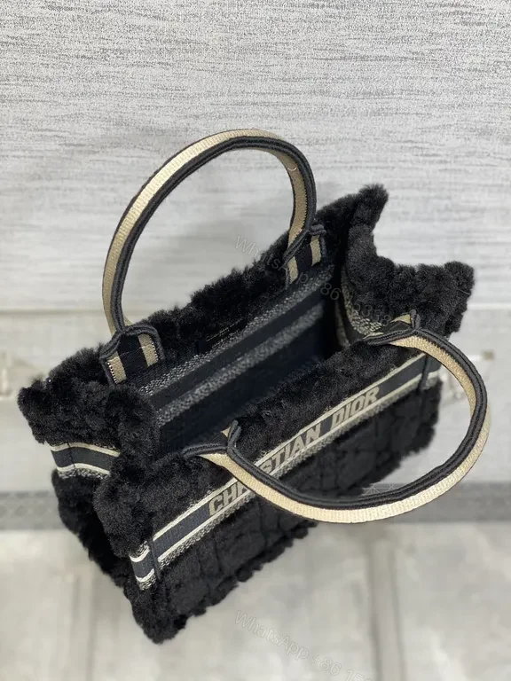 View 8 of Cozy Shearling Dior Band Compact Luxury Bag