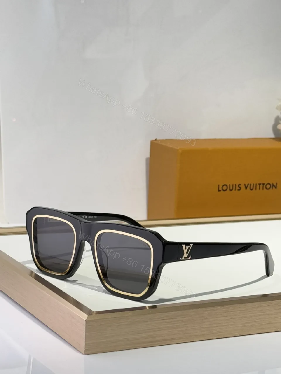 View 5 of Bold Acetate Sunglasses Square Luxe UV400 Polarized
